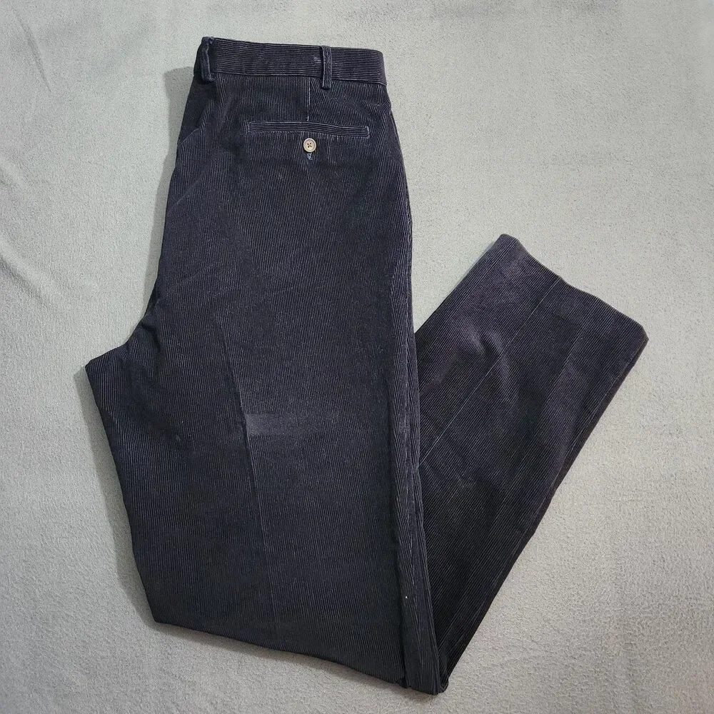 Lauren Ralph Lauren Corduroy Pants Men 40X34(33.5) Navy Straight Leg
